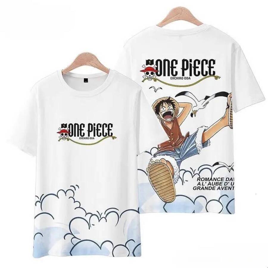 One Piece Short Sleeve Brand, Same as Ace Luffy's Clothing, Trendy Anime T-Shirt, Suitable for Male Students, New Style 2025, Breathable, wholesa