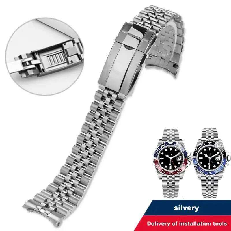 20mm Jubilee 904 Watchband For Rolex Sub GMT Yacht Daytona Men's Strap Luxury watch chain Mod Parts Replacement Accessories W260530