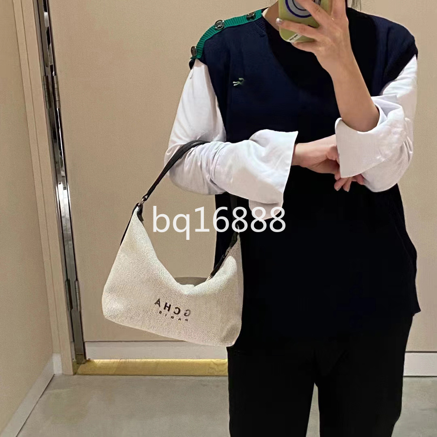 Shoulder Bags for Women Luxury Handbags Designer Women Bamboo Pattern Canvas Underarm Bucket Bag Lunch Box Bag Handheld Single Shoulder Messenger Bag 530-2