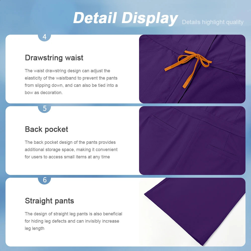 Nurse Jumpsuit Women Spandex Elastic Soft Nursing Scrub Uniforms Sets Female Healthcare Pet Beauty Veterinary Uniform Work Wear 260529