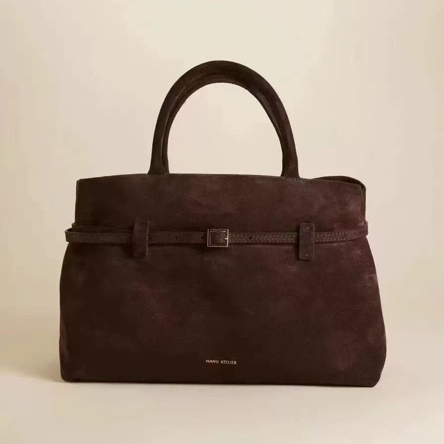 Structured Leather Belted Tote Bag Multiple Sizes Luxury Top Handle Handbag Office Commuting Multi Carry Shoulder Bag For Work Business And Daily Wear
