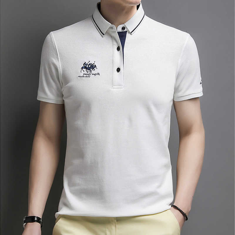 Luxury Brand Designer Clothes High-Quality Non-Iron Embroidered Mens Polo Shirt Short Sleeve Top Casual Business Middle-Aged Youth Dads Clothing Expor