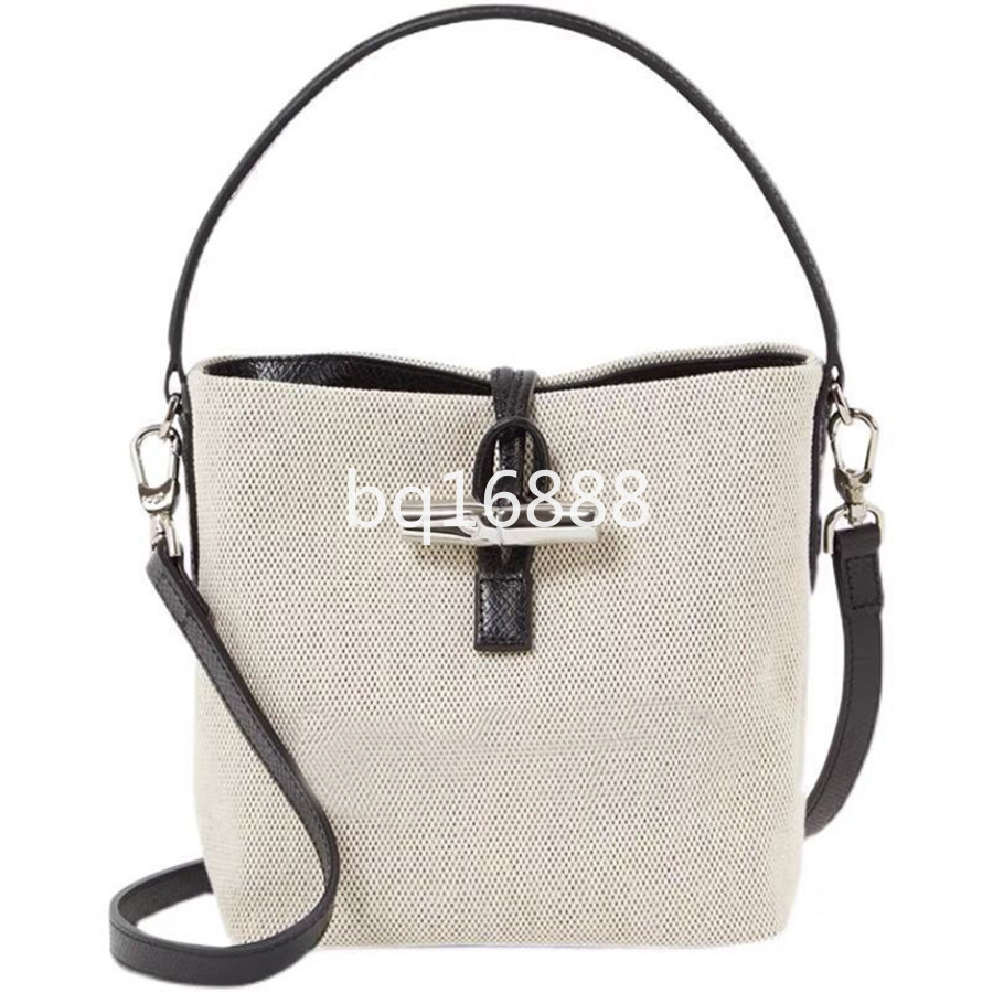 Bucket Bags for Women Luxury Handbags Designer Women Bamboo Pattern Canvas Underarm Lunch Shoulder Bag Handheld Single Messenger Bag 555-1