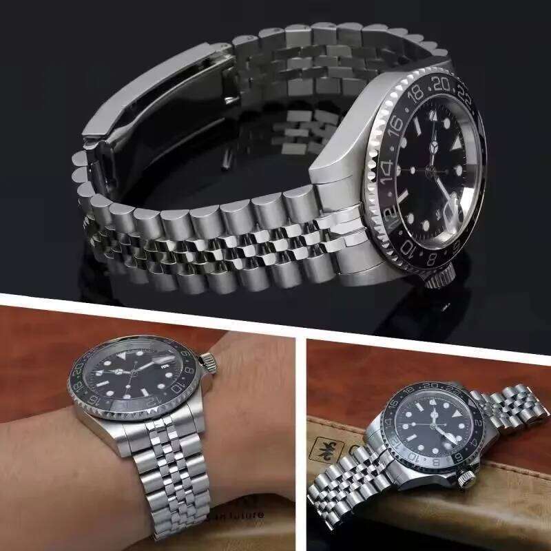 20mm Jubilee 904 Watchband For Rolex Sub GMT Yacht Daytona Men's Strap Luxury watch chain Mod Parts Replacement Accessories W260530