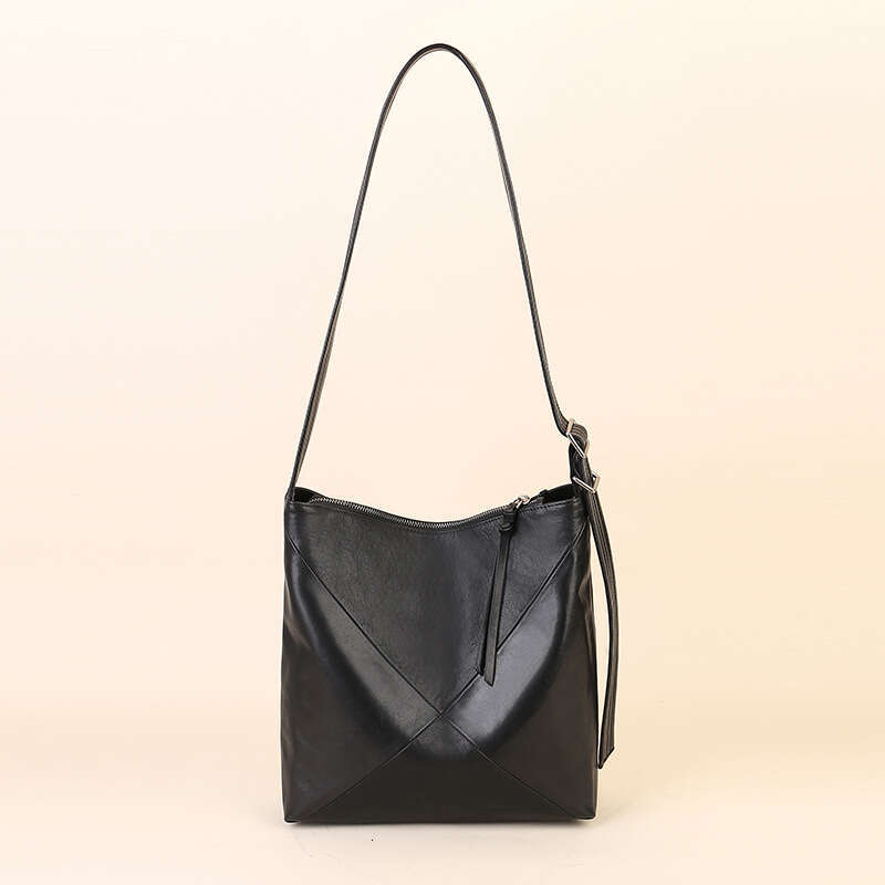 Simple Stylish Genuine Leather Bucket Bag, Lightweight Large Capacity Women Crossbody Shoulder Tote Bag, Ideal for Daily Use Work Commute SENYY