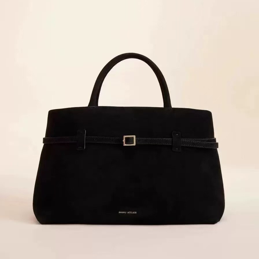 Structured Leather Belted Tote Bag Multiple Sizes Luxury Top Handle Handbag Office Commuting Multi Carry Shoulder Bag For Work Business And Daily Wear