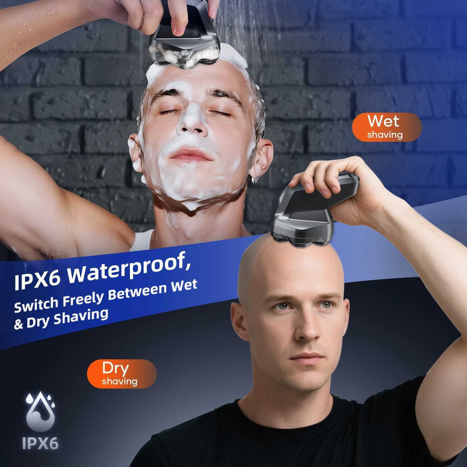Kensen S32 Electric Shaver for Men 7D Floating Cutter USB-C Rechargeable 8100/8500 RPM IPX6 Waterproof Magnetic RazorJ260530 - view 6