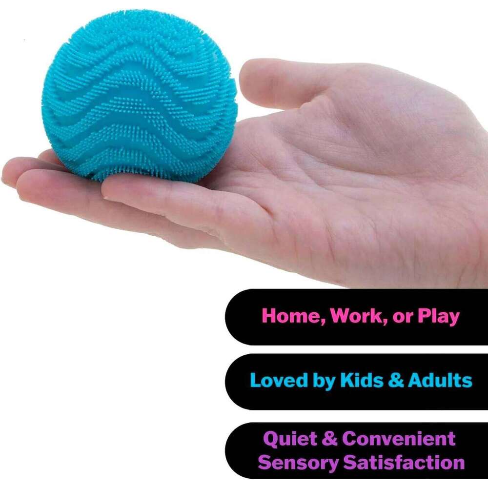 Schylling NeeDoh Wonder Waves Fuzz Ball, Tactile Squeeze Stress Reliever for Kids & Adults 26L0530 - view 5