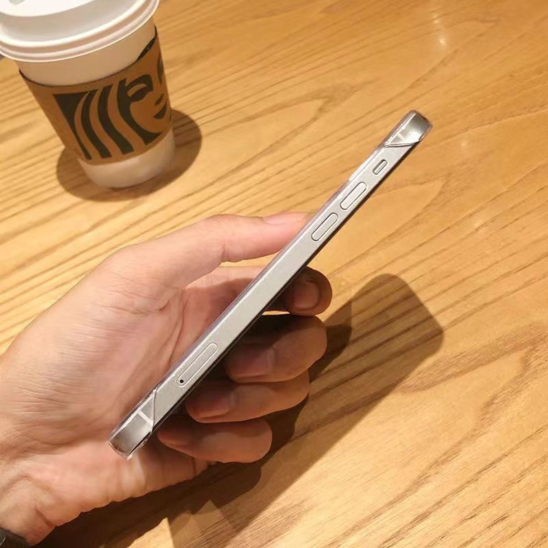 Borderless transparent fine-hole phone case Apple 17 Pro Max, suitable for iPhone 15, 14, 13, 16, frameless