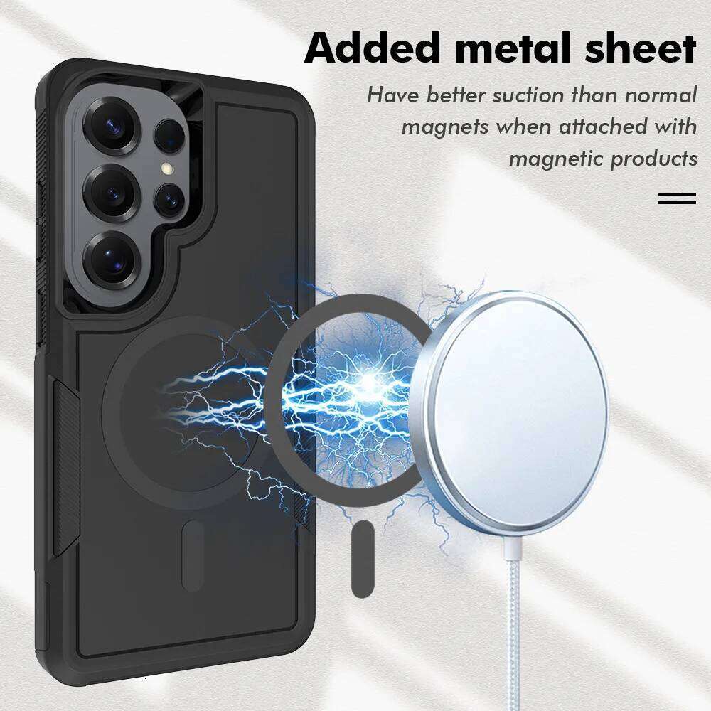 Heavy Duty Armor Rugged Magnetic Shockproof Phone Case Samsung Galaxy S26 Ultra Plus For MagSafe TPU+PC OTT-BOX Back Cover - view 5