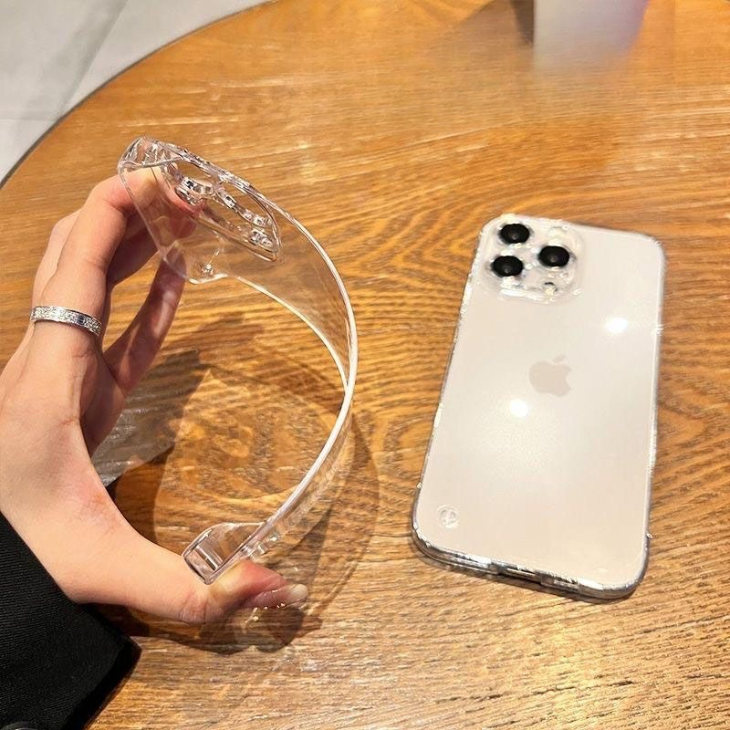 Borderless transparent fine-hole phone case Apple 17 Pro Max, suitable for iPhone 15, 14, 13, 16, frameless