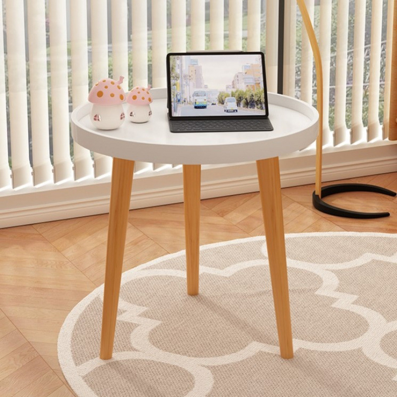 R05303 Nordic-style small round table, coffee table, sofa side table, balcony, bedroom