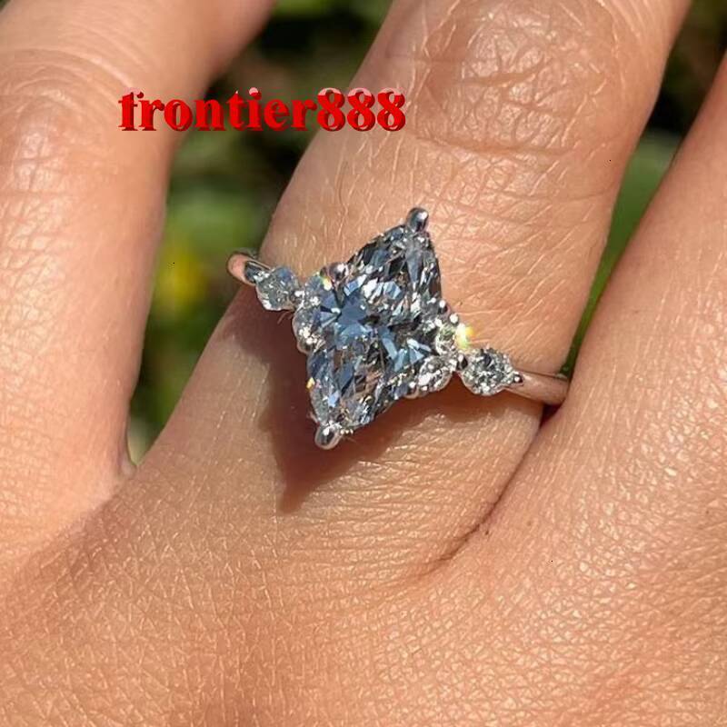 Classic Custom Lab Diamond Engagement Ring 14K Solid Gold Anniversary VVS DEF Marquise Cut Moissanite Ring