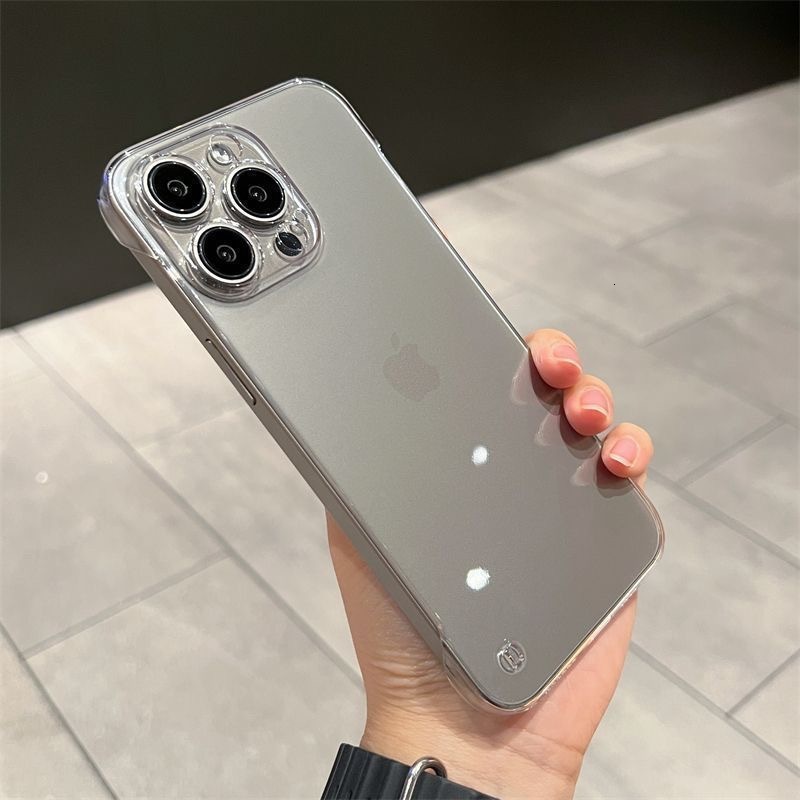 Borderless transparent fine-hole phone case Apple 17 Pro Max, suitable for iPhone 15, 14, 13, 16, frameless