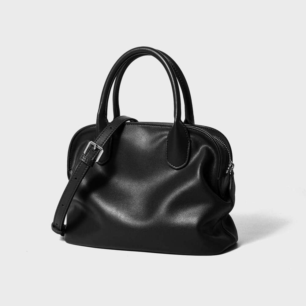 Niche design retro cowhide fashion shell handbag versatile new style genuine leather large capacity shoulder and handbag SENYY