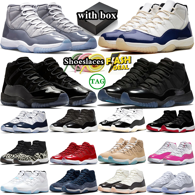 free shipping basketball shoes 11s gamma blue 11 mens trainers Cherry Cool Grey Bred High Low Bred Cement designer sneakers women concord 11s