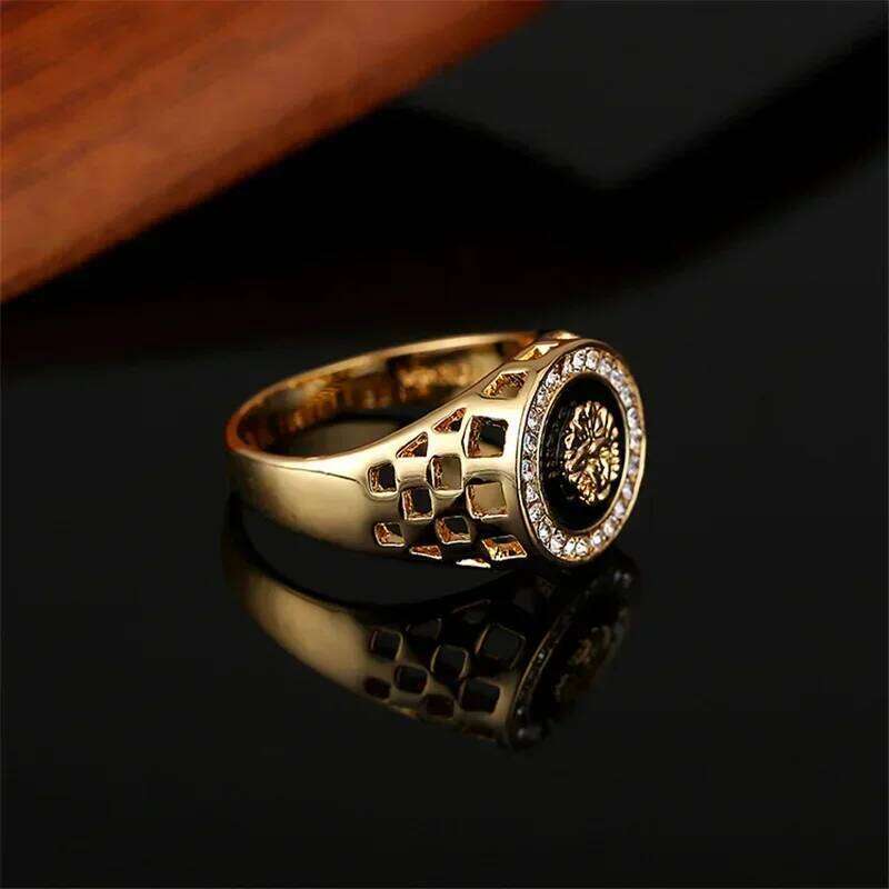 Medusa Ring For Men Inlaid With Zircon Fashion Domineering Rings Female Punk Style Jewelry Gifts Wholesale - view 4