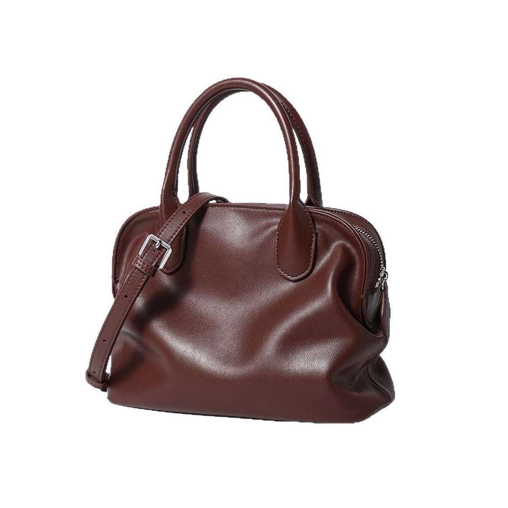 Niche design retro cowhide fashion shell handbag versatile new style genuine leather large capacity shoulder and handbag SENYY