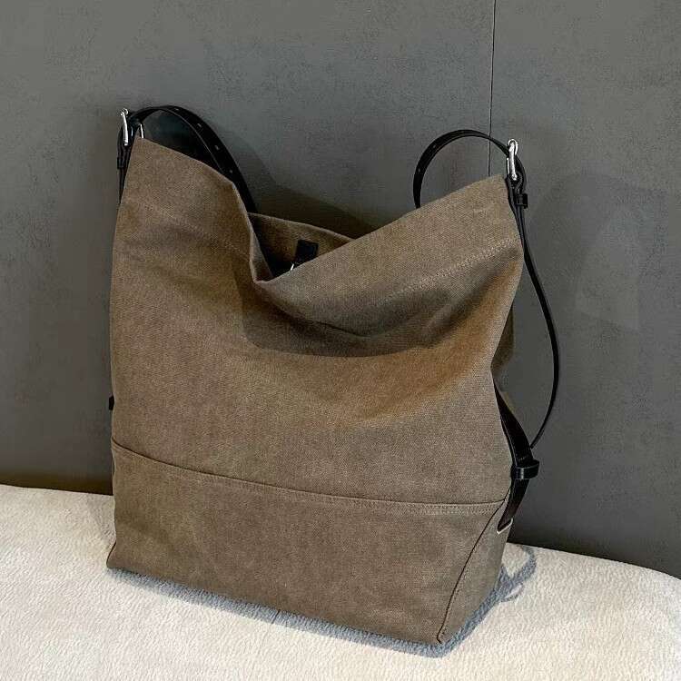 Original Tree Bark Leather New Model Jennie S Same Style Belted Canvas Single Shoulder Crossbody Tote Bag SENYY