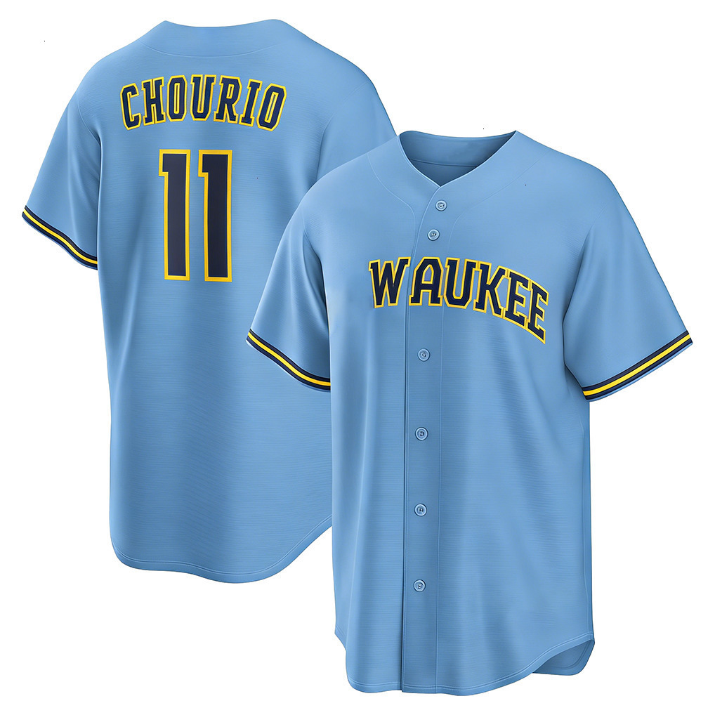 Milwaukees Brewers jersey William Contreras Christian Yelich Jackson Chourio Misiorowski Jake Bauers Sal Frelick Abner Uribe Robin Yount Brewer Baseba
