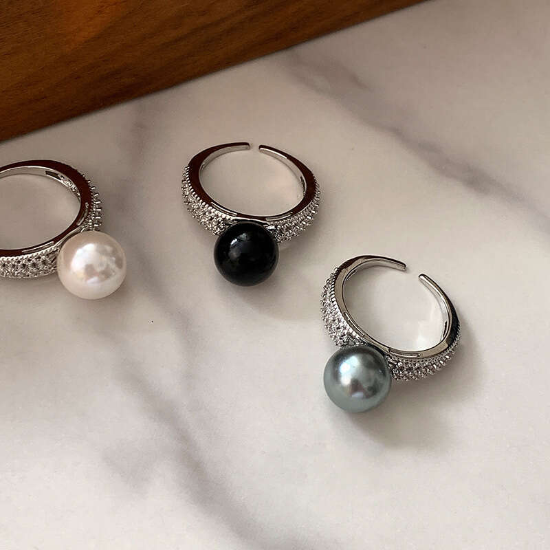 Designer Jewelry Luxury Jewelry S-Brand Tahitian Black Pearl Women, Unique Niche, Adjustable Open Ring For The Index Finger, Light Luxury And Elegant  - view 4