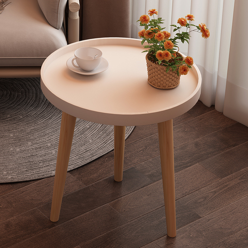 R05303 Nordic-style small round table, coffee table, sofa side table, balcony, bedroom