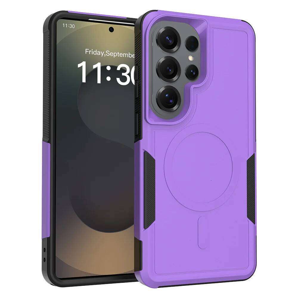 Heavy Duty Armor Rugged Magnetic Shockproof Phone Case Samsung Galaxy S26 Ultra Plus For MagSafe TPU+PC OTT-BOX Back Cover - view 3