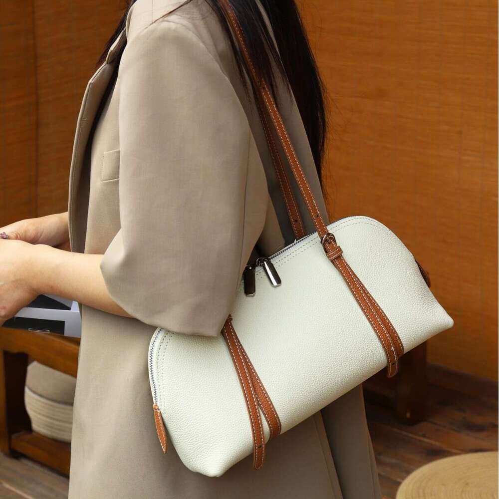 Genuine leather women handbag simple versatile style new fashion commuter tote crossbody underarm shoulder bag SENYY