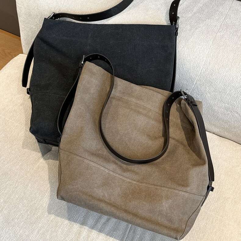 Original Tree Bark Leather New Model Jennie S Same Style Belted Canvas Single Shoulder Crossbody Tote Bag SENYY