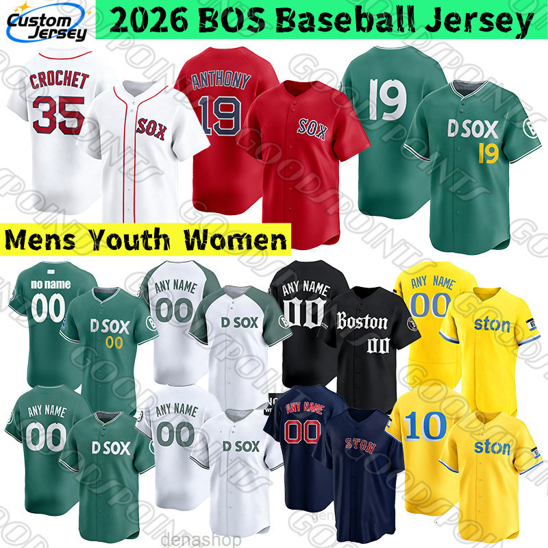 BostonS Red Sox jersey Garrett Crochet Roman Anthony Jarren Duran Wilyer Abreu redsox Ted Williams Chapman Masataka Yoshida Pedro Martinez soxs Baseba