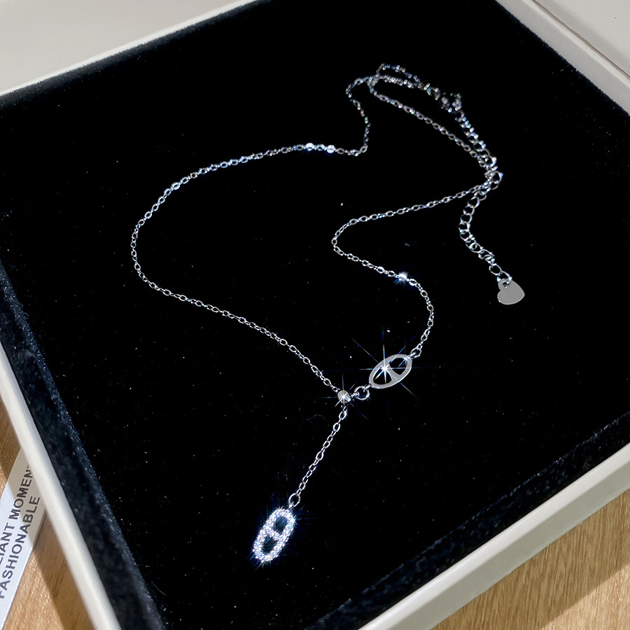Korean-style ultra-shiny zircon flower round necklace, exquisite versatile, ins-style clavicle chain, light luxury and high-end feel, women's nec - view 8