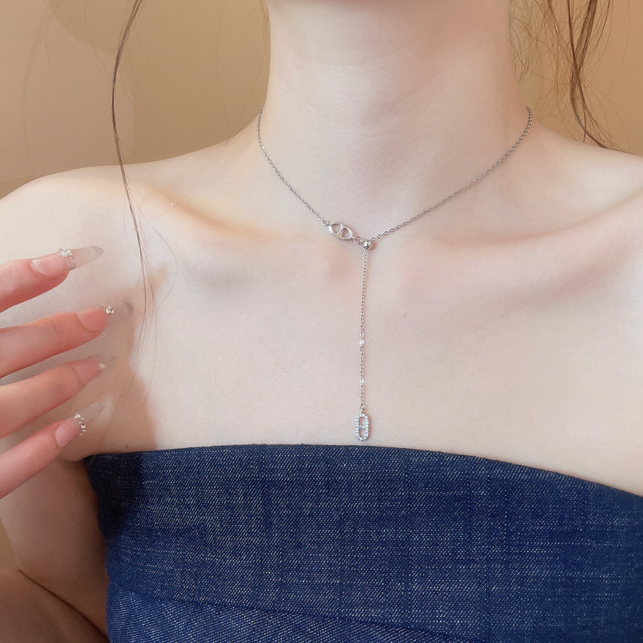 Korean-style ultra-shiny zircon flower round necklace, exquisite versatile, ins-style clavicle chain, light luxury and high-end feel, women's nec - view 6