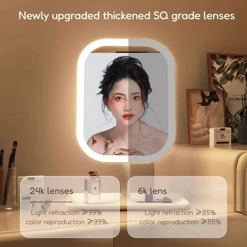 LED internet celebrity makeup mirror fill light mirror with light student dormitory desktop portable makeup mirror home makeup 260630 - view 6