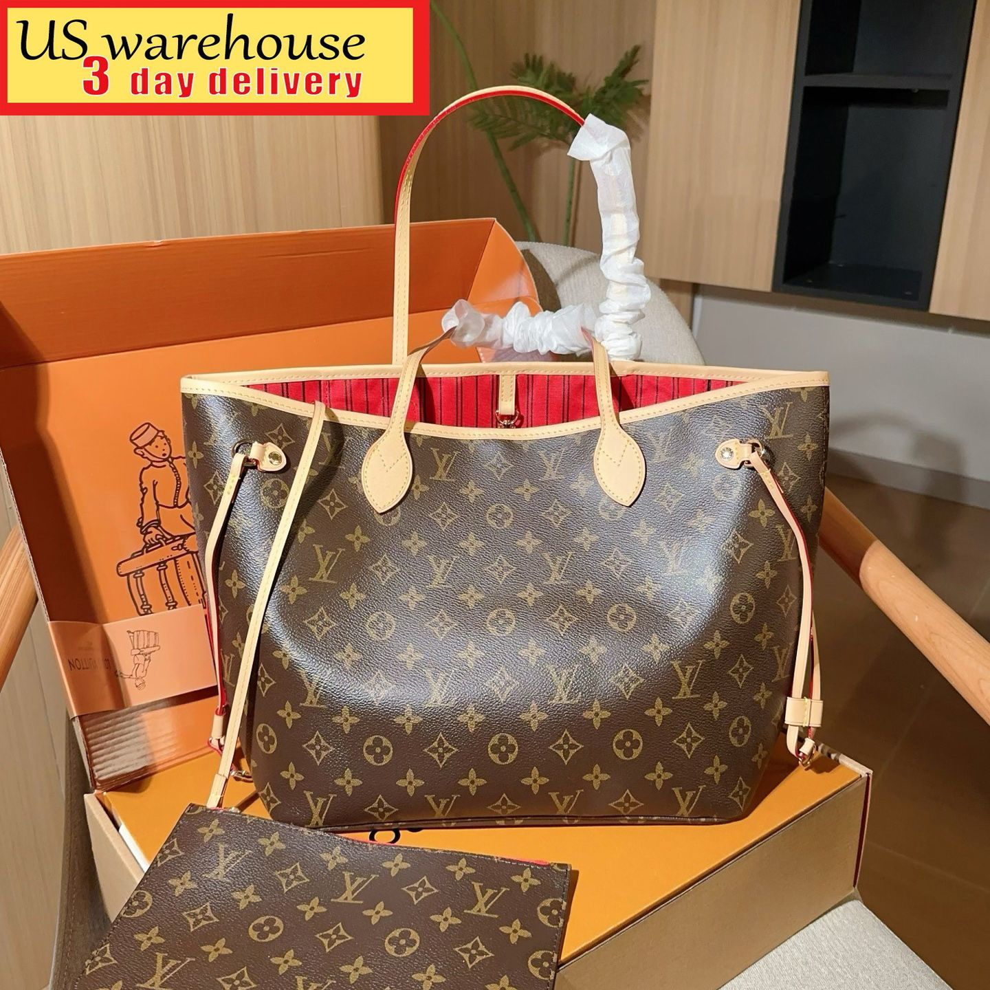 Designer Bags Luxury Bags louis vuitons bag neverful bag Tote Bag Wallets Fashion Shoulder Bags louis vuittontote bag Women's Large Capacity Shopping Bags