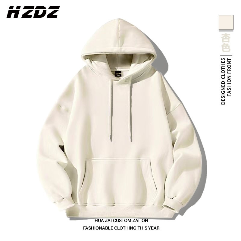 Autumn and winter mens hooded sweatshirt mens solid color top hoodie street casual fashion long sleeve warm sportswear 260625 - view 6