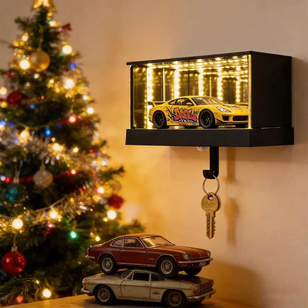 Infinity Garage Keychain With LED Light Car Model Display Key Holder Infinite Illusion Tunnel Effect Home Decor Christmas Gift 260630BJ - view 5