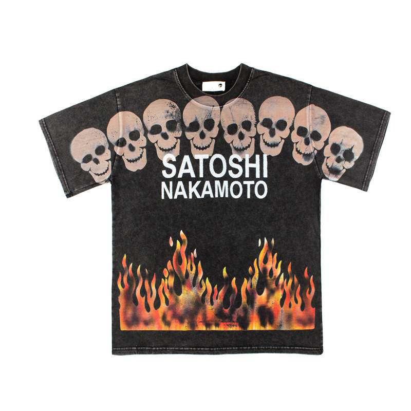 Men's T Shirts Fashion Trendy T-shirt Printed Men And Women Couple Short-sleeved American Ins Loose Top Trend