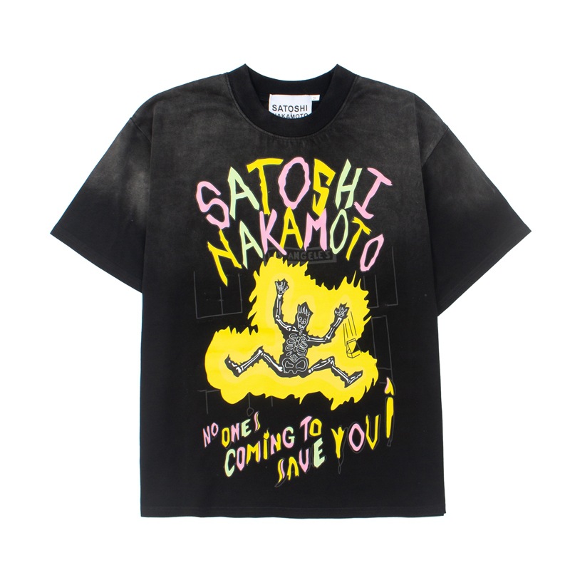 Men's T Shirts Fashion Trendy T-shirt Printed Men And Women Couple Short-sleeved American Ins Loose Top Trend