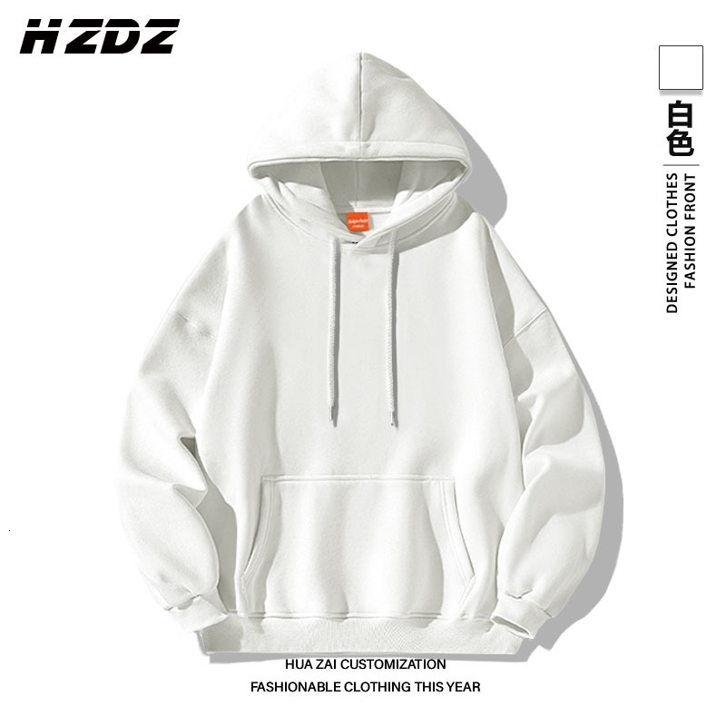 Autumn and winter mens hooded sweatshirt mens solid color top hoodie street casual fashion long sleeve warm sportswear 260625 - view 5