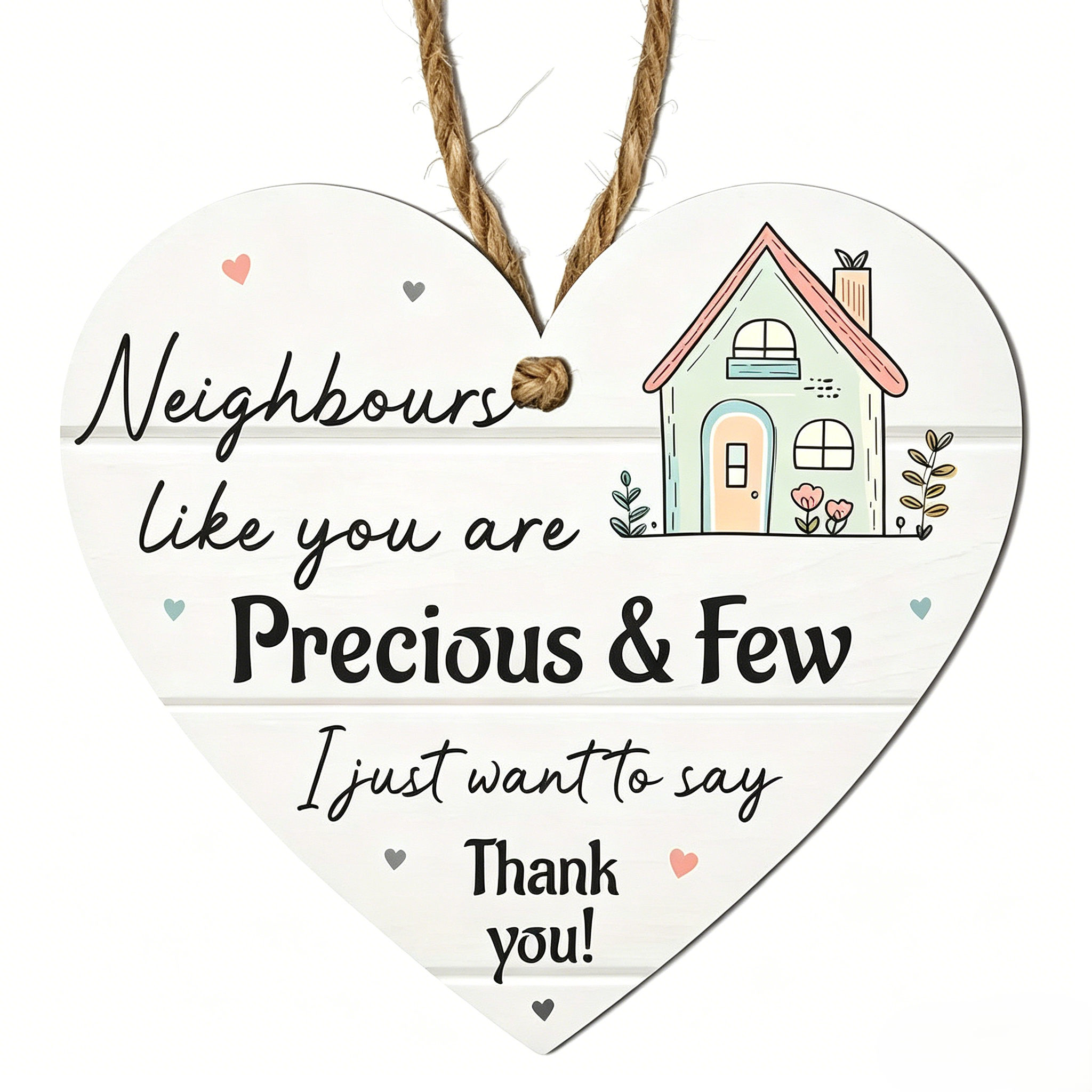 Handmade Wooden Heart Shaped Hanging Gift Plaque Pendant Family Friendship Love Sign Wine Tags Christmas Tree Small Hanging hearts Decor W0
