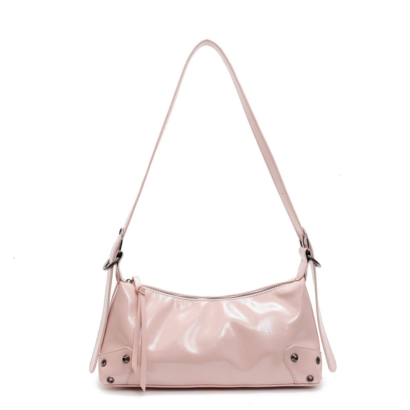Pu Leather Retro Womens Underarm Bag Cool Y2k Girls Vintage Small Shoulder Bags Simple Female Crossbody Bag Handbags Purse 250314