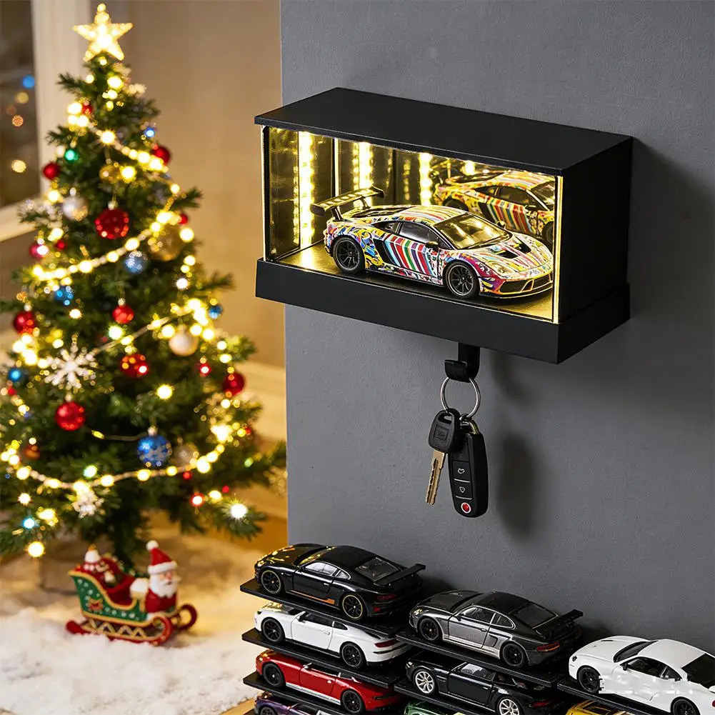 Infinity Garage Keychain With LED Light Car Model Display Key Holder Infinite Illusion Tunnel Effect Home Decor Christmas Gift 260630BJ - view 3