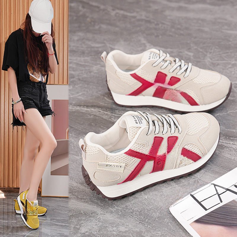 2026 new womens forrest gump shoes spring edition mesh breathable suitable for matching skirts soft sole comfortable sports shoes - view 3