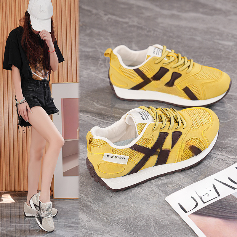 2026 new womens forrest gump shoes spring edition mesh breathable suitable for matching skirts soft sole comfortable sports shoes - view 4