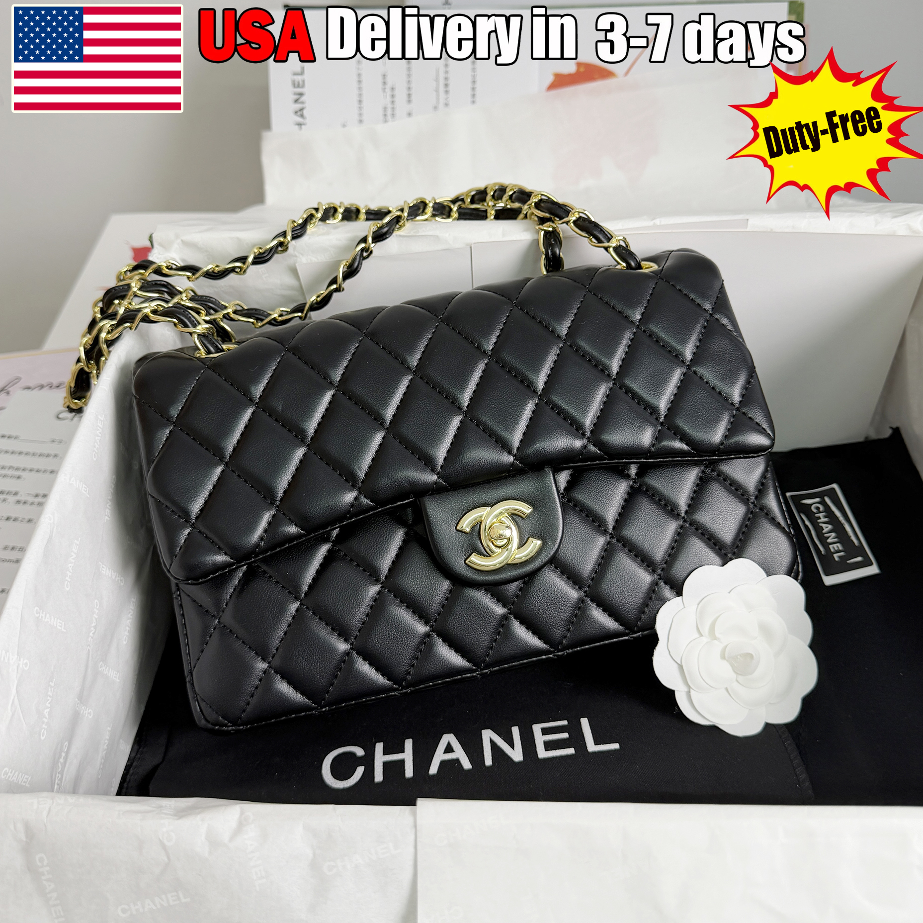 Chanel25 bag CF 26 cc bag Designer Bags Purse Shoulder Bags woc chanel bag chanel Top-Grade Caviar Lambskin Litchi Leather luxurychanel bags