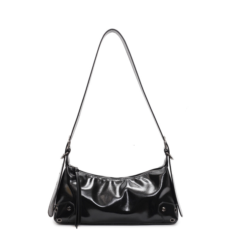 Pu Leather Retro Womens Underarm Bag Cool Y2k Girls Vintage Small Shoulder Bags Simple Female Crossbody Bag Handbags Purse 250314