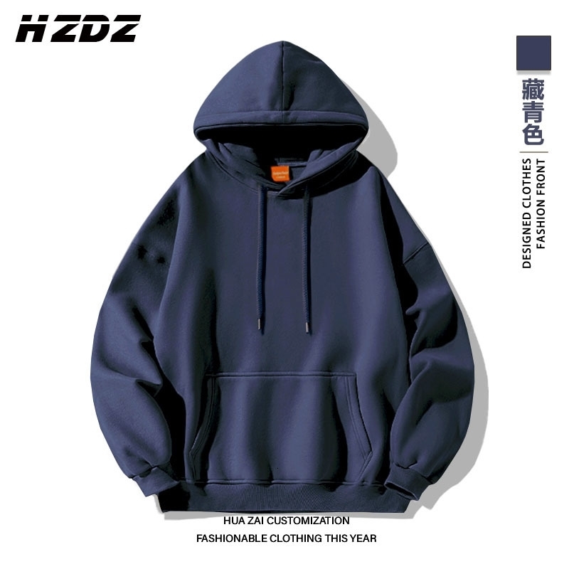 Autumn and winter mens hooded sweatshirt mens solid color top hoodie street casual fashion long sleeve warm sportswear 260625 - view 7