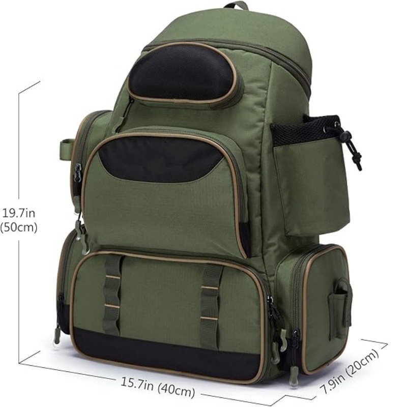 Fishing Gear Storage Backpack Waterproof High Performance Large Capacity Tactical Bag for Camping Hiking Travel 251030