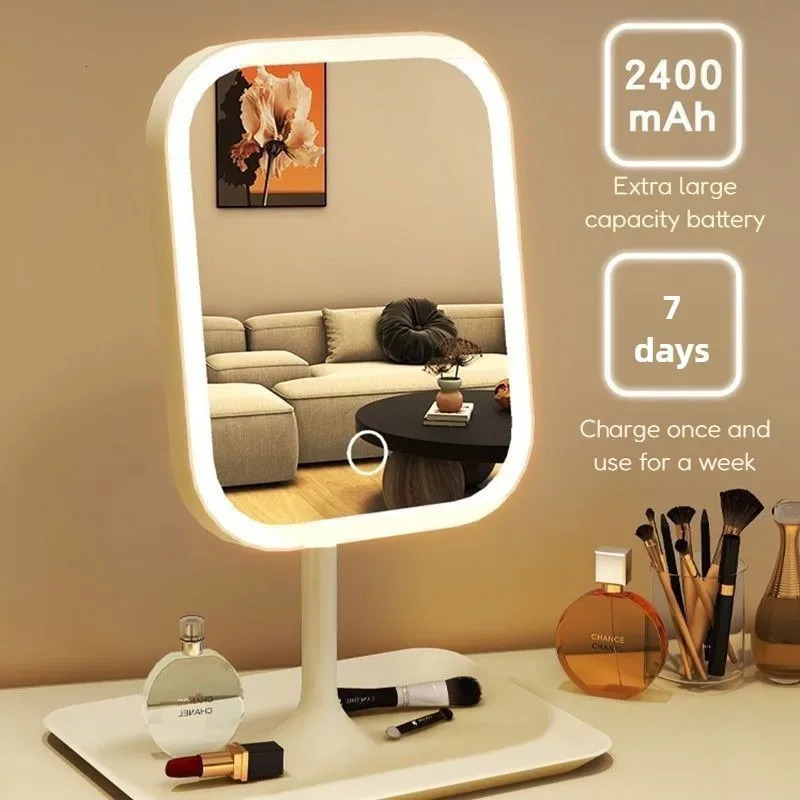 LED internet celebrity makeup mirror fill light mirror with light student dormitory desktop portable makeup mirror home makeup 260630 - view 3