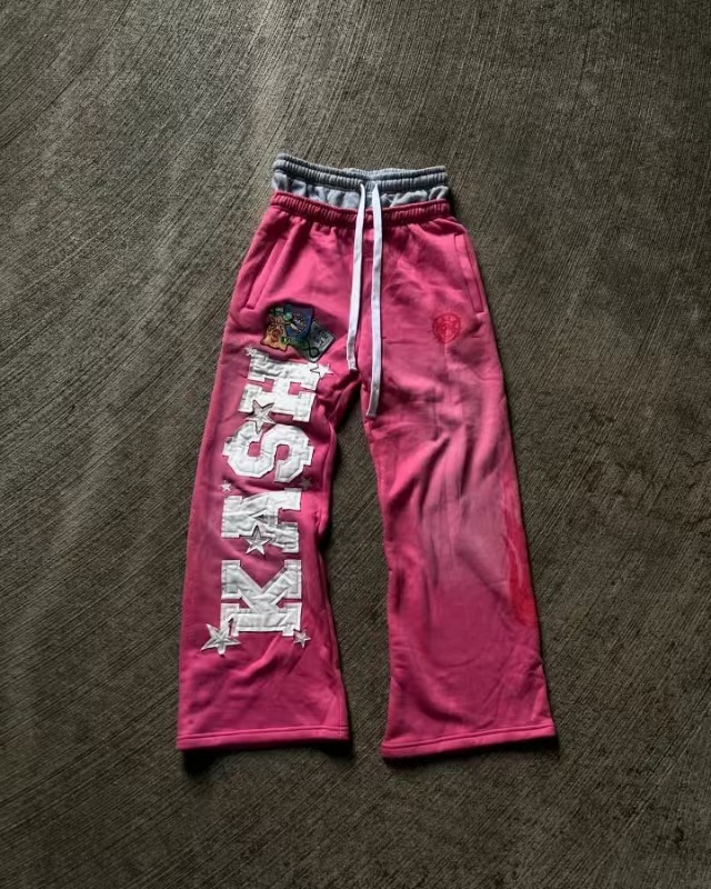 Men's Pants Printed Striped Casual 2026 American Retro Fashion Straight-Leg Trendy Harajuku Y2K Wide-Leg Street Style